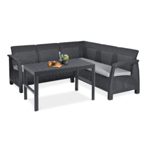 CORFU RELAX/LYON NAROŻNIK GRAPHITE