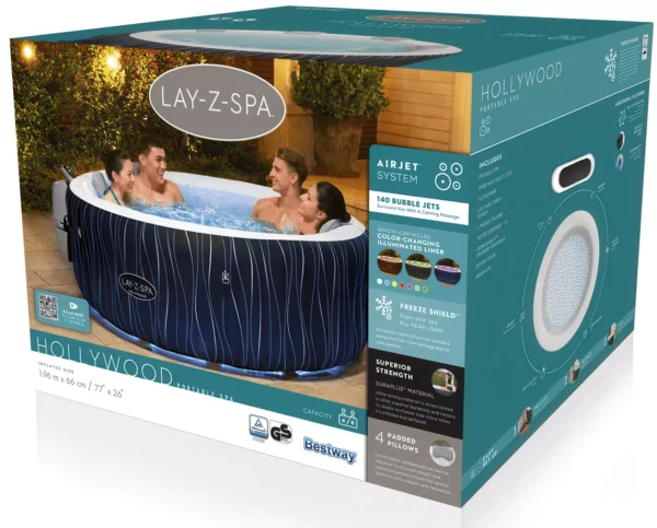 004342_6_c8ea Jacuzzi ogrodowe Bestway Hollywood AirJet LED 4–6 osób 196 × 66 cm