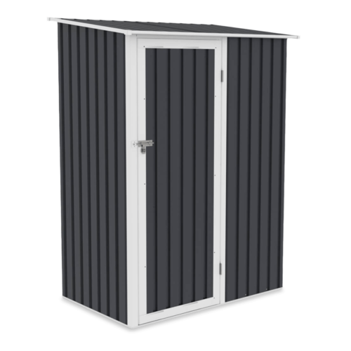 Domek metalowy ogrodowy Hardmaister Kent 143 × 89 cm Cold Grey