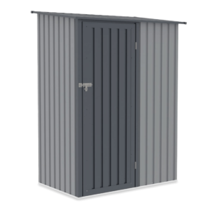 Domek metalowy ogrodowy Hardmaister Kent 143 × 89 cm Light Grey
