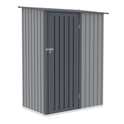 Domek metalowy ogrodowy Hardmaister Kent 143 × 89 cm Light Grey
