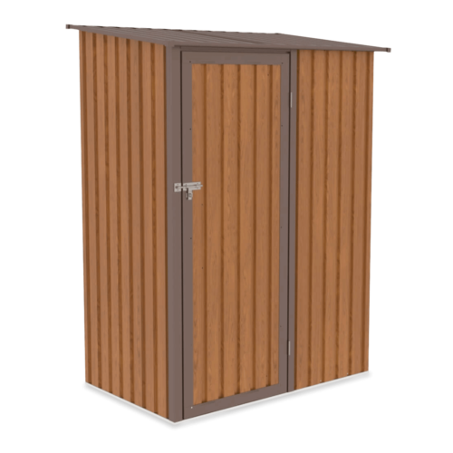 Domek metalowy ogrodowy Hardmaister Kent 143 × 89 cm Oak Brown