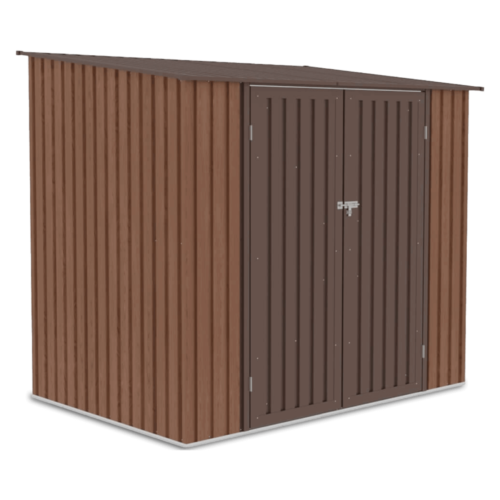 Domek metalowy ogrodowy Hardmaister Kent 222 × 149 cm Walnut