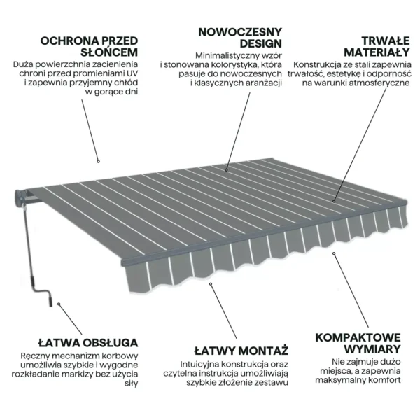 005329_infografika_cechy_markizy_classic_gutroof_ea63 Markiza tarasowa Gutroof Classic 500 × 300 cm Grey/White