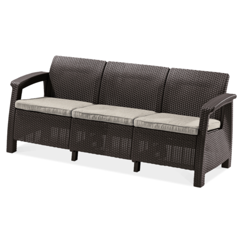 CORFU LOVE SEAT MAX SOFA BROWN