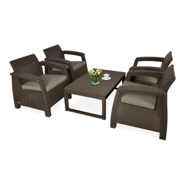 CORFU QUATTRO/LYON ZESTAW BROWN