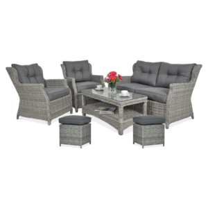 TRIVENTO II ZESTAW+PUFY STONE GREY