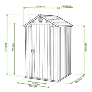 006087_1 Domek ogrodowy Keter Darwin 4x4 Grey