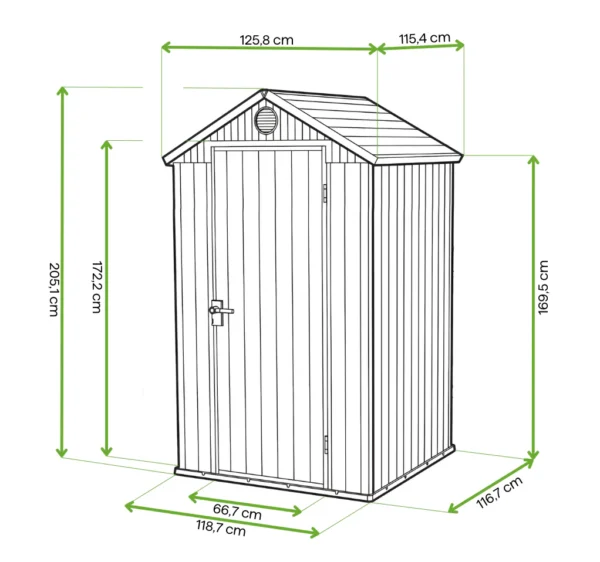 006087_1 Domek ogrodowy Keter Darwin 4x4 Grey