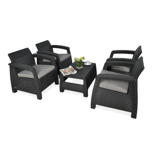 CORFU QUATTRO ZESTAW GRAPHITE