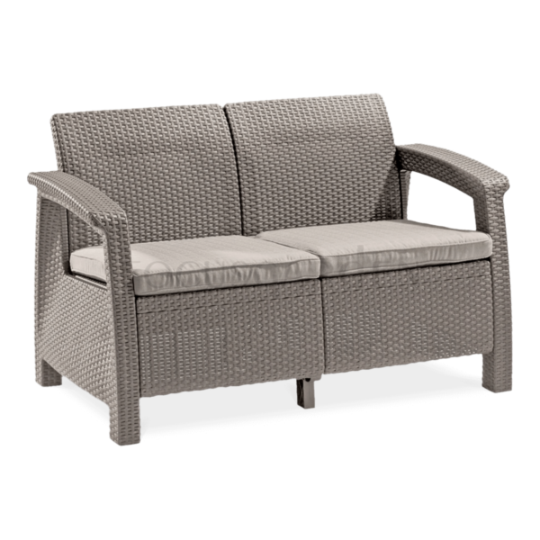CORFU LOVE SEAT SOFA CAPPUCCINO