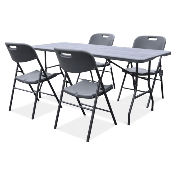 ZESTAW CATERINGOWY 180/4x KRZESŁO GRAPHITE WOOD