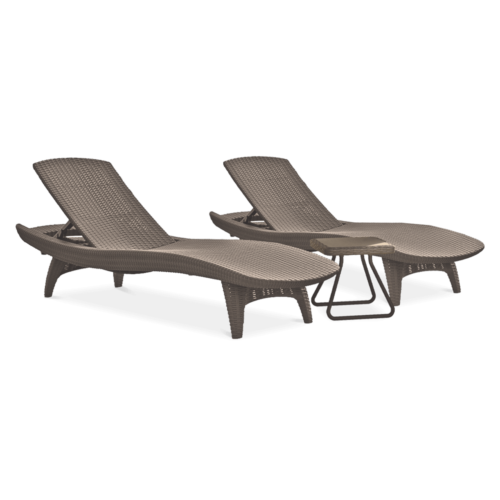 PACIFIC 2x LEŻAK+STOLIK CAPPUCCINO