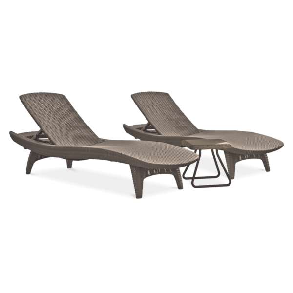 PACIFIC 2x LEŻAK+STOLIK CAPPUCCINO