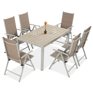 SYDNEY 150/6 ZESTAW SILVER/TAUPE