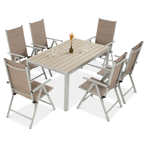 SYDNEY 150/6 ZESTAW SILVER/TAUPE