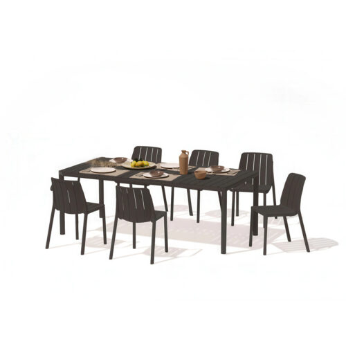 TIBERINA BISTROIT/TEVERE 147-211 6+1 ZESTAW ANTRACITE