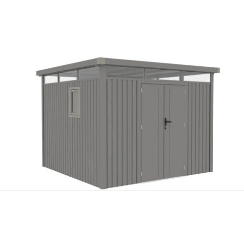 Domek metalowy ogrodowy Hardmaister Ottawa 294 × 294 cm Grey Aluminium