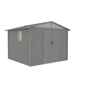 Domek metalowy ogrodowy Hardmaister Michigan 304 × 296 cm Grey Aluminium