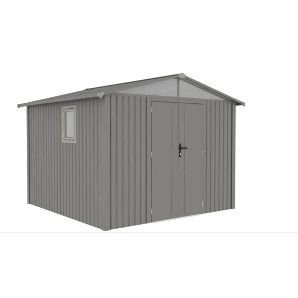 Domek metalowy ogrodowy Hardmaister Michigan 304 × 296 cm Grey Aluminium