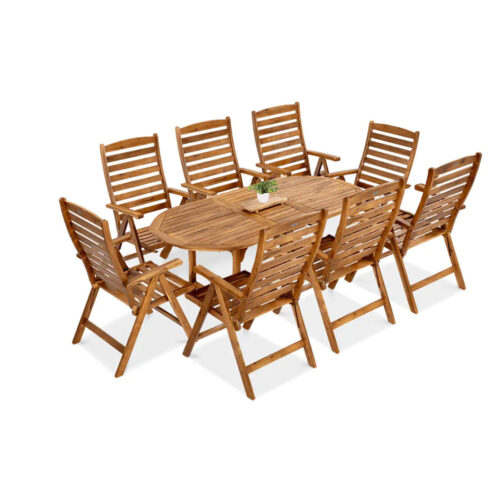 AKADIA DINING 190/8 ZESTAW ACACIA WOOD