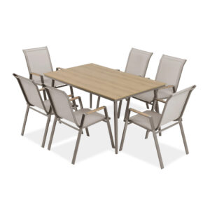 NOVA DINING 6+1 ZESTAW TAUPE