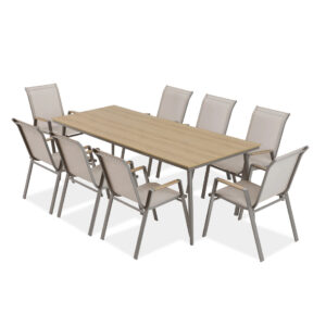 NOVA DINING 8+1 ZESTAW TAUPE
