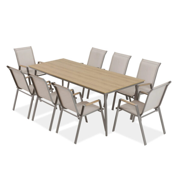 NOVA DINING 8+1 ZESTAW TAUPE