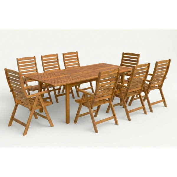 AKADIA DINING 210/8 ZESTAW ACACIA WOOD