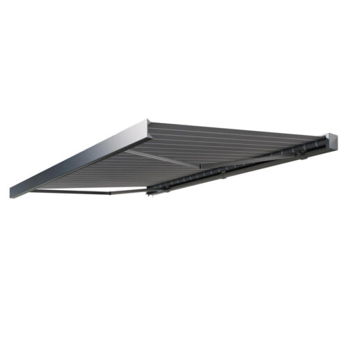 PRIME AUTOMATIC+LED 400x300 MARKIZA TARASOWA GREY/WHITE Z CZUJNIKIEM