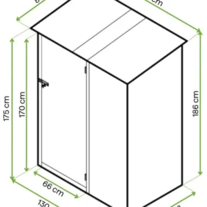 Domek metalowy ogrodowy Hardmaister Kent 143 × 89 cm Walnut