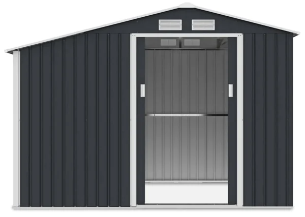 Garden_house_woodshed_MADISON_278x191cm_Cold_Grey___Hardmaister__2__d6ea Domek metalowy ogrodowy z drewutnią Hardmaister Madison 278 × 191 cm Cold Grey