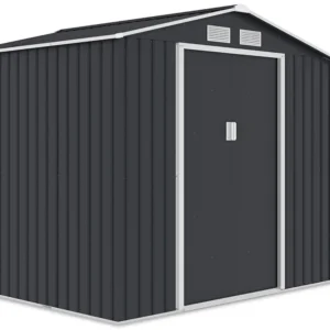 Garden_house_woodshed_MADISON_278x191cm_Cold_Grey___Hardmaister__3__ba9d Domek metalowy ogrodowy z drewutnią Hardmaister Madison 278 × 191 cm Cold Grey