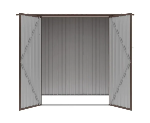 Domek metalowy ogrodowy Hardmaister Kent 222 × 149 cm Walnut