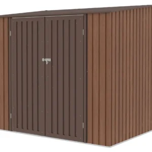 Domek metalowy ogrodowy Hardmaister Kent 222 × 149 cm Walnut
