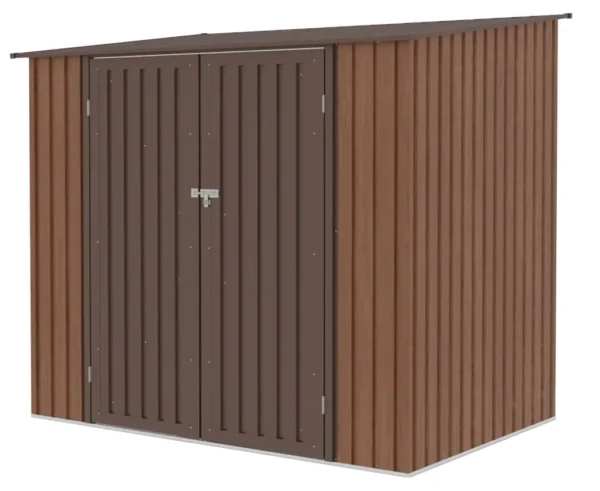 Domek metalowy ogrodowy Hardmaister Kent 222 × 149 cm Walnut