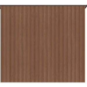 Domek metalowy ogrodowy Hardmaister Kent 222 × 149 cm Walnut