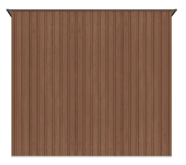 Domek metalowy ogrodowy Hardmaister Kent 222 × 149 cm Walnut