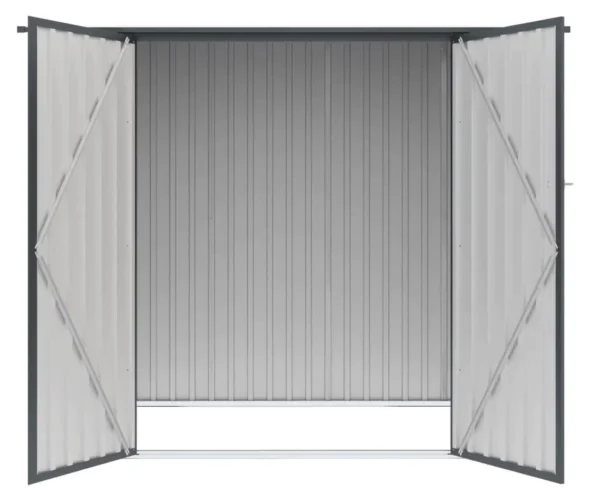 Domek metalowy ogrodowy Hardmaister Kent 222 × 149 cm Light Grey
