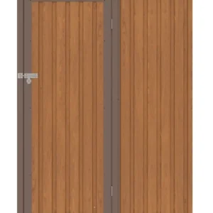 Kent_143x89_OakBrown_Hardmaister_garden_tool_house__2__47ac Domek metalowy ogrodowy Hardmaister Kent 143 × 89 cm Oak Brown