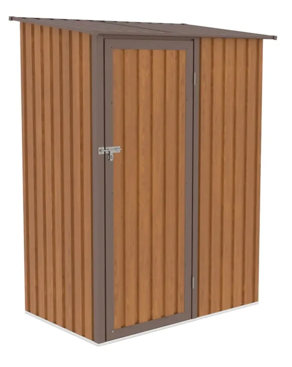 Kent_143x89_OakBrown_Hardmaister_garden_tool_house__4__5f22 Domek metalowy ogrodowy Hardmaister Kent 143 × 89 cm Oak Brown
