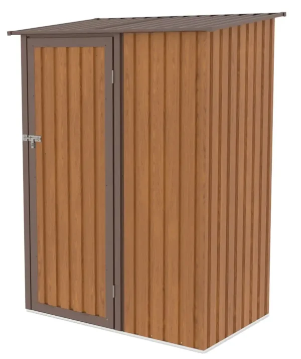 Kent_143x89_OakBrown_Hardmaister_garden_tool_house__5__fbaa Domek metalowy ogrodowy Hardmaister Kent 143 × 89 cm Oak Brown