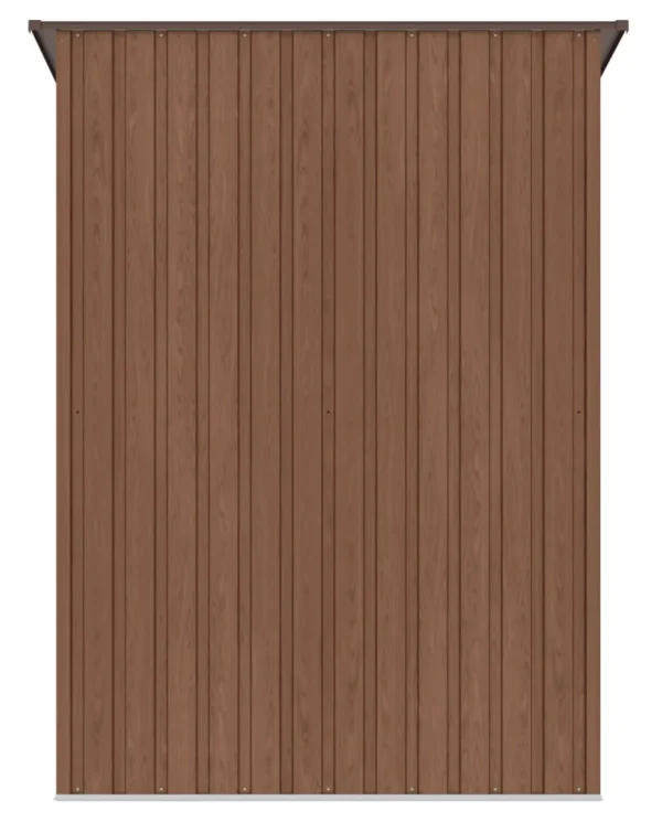 Domek metalowy ogrodowy Hardmaister Kent 143 × 89 cm Walnut