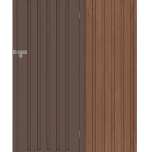 Domek metalowy ogrodowy Hardmaister Kent 143 × 89 cm Walnut