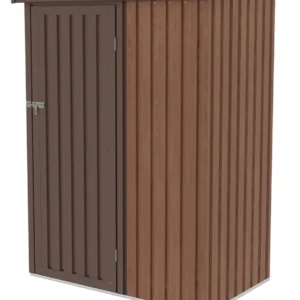 Domek metalowy ogrodowy Hardmaister Kent 143 × 89 cm Walnut