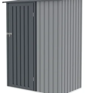 Domek metalowy ogrodowy Hardmaister Kent 143 × 89 cm Light Grey