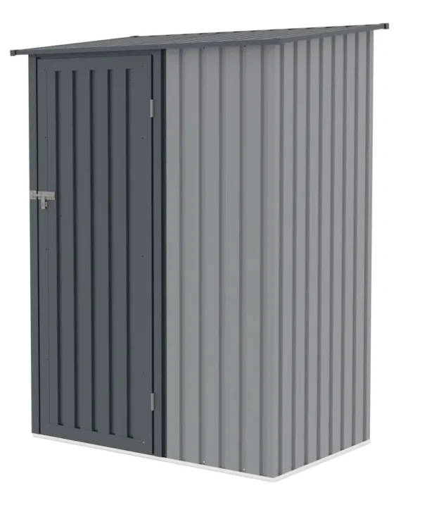 Domek metalowy ogrodowy Hardmaister Kent 143 × 89 cm Light Grey