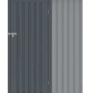 Domek metalowy ogrodowy Hardmaister Kent 143 × 89 cm Light Grey