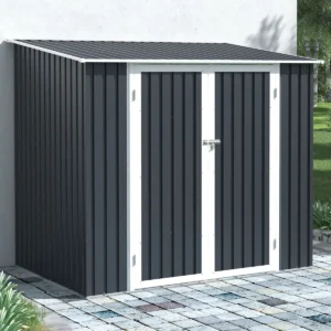 Metal_tool_room_KENT_222x149cm_Cold_Gray___HARDMAISTER__2__516e Domek metalowy ogrodowy Hardmaister Kent 222 × 149 cm Cold Grey