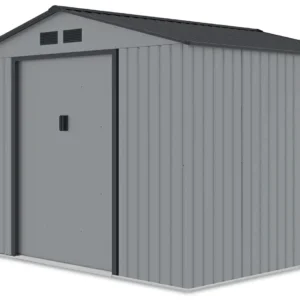 Tool_house_with_woodshed_MADISON_342x191cm_Light_Grey_Hardmaister___3__0eb7 Domek metalowy ogrodowy z drewutnią Hardmaister Madison 342 × 191 cm Light Grey